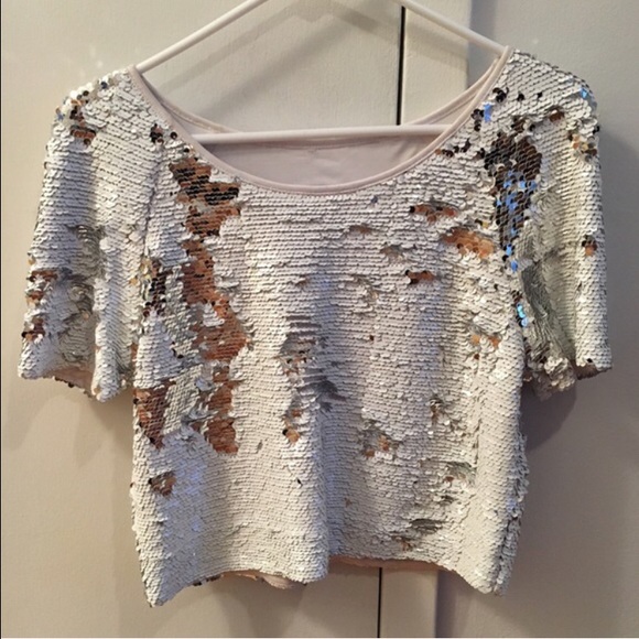 Sequin top with open cutout back