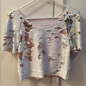 Sequin top with open cutout back