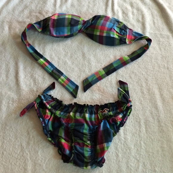 Plaid hollister bikini set - Picture 1 of 4