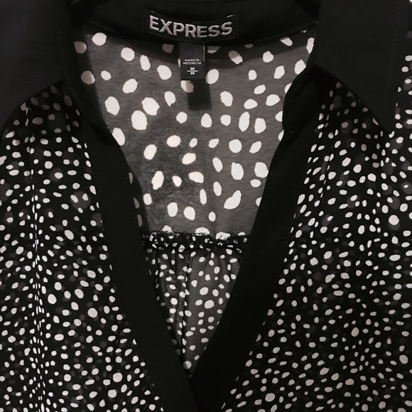 Express Design Studio Polka Dot Blouse - Picture 2 of 4