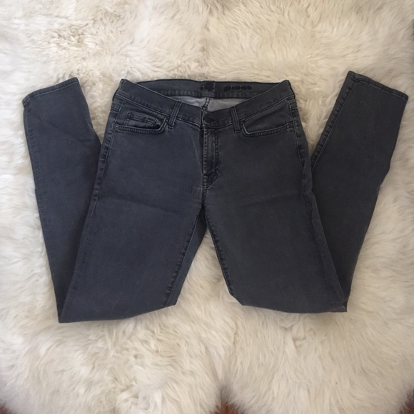 7 for all mankind skinny grey jeans
