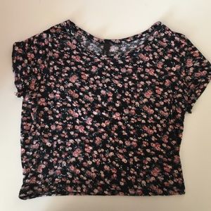 floral cropped shirt from forever 21