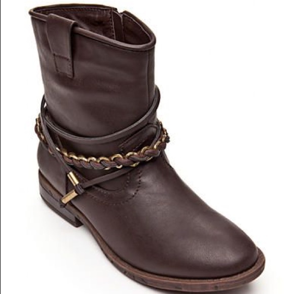 dark brown ankle boots