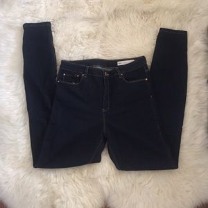 ASOS dark wash high waisted skinny jeans