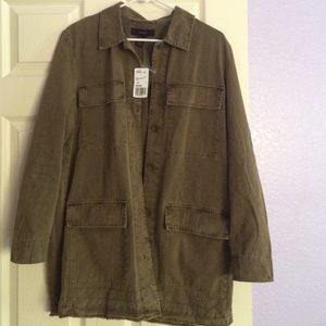 Olive utility jacket. NWT!