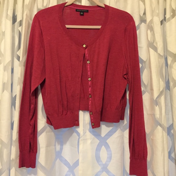 Dark Pink Cropped Cardigan Banana Republic XL