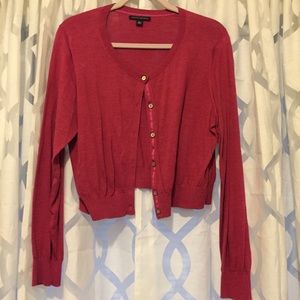 Dark Pink Cropped Cardigan Banana Republic XL