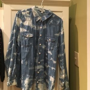 Cotton on acid wash button up