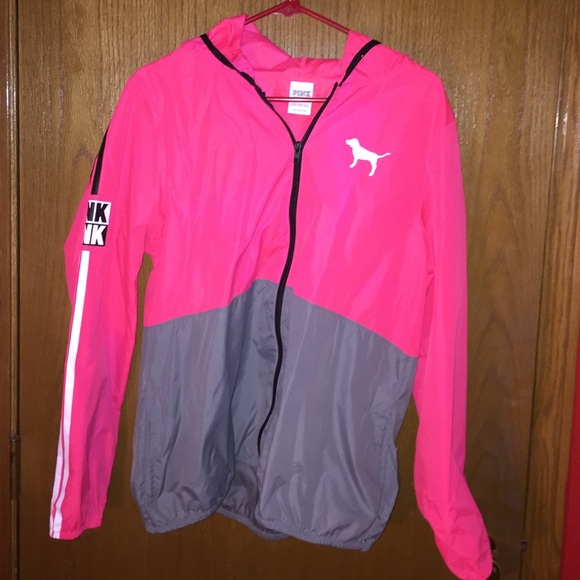 PINK Victoria's Secret Jackets & Blazers - PINK: Fucsha pink windbreaker XS/S
