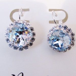 Swarovski cushion cut earrings.