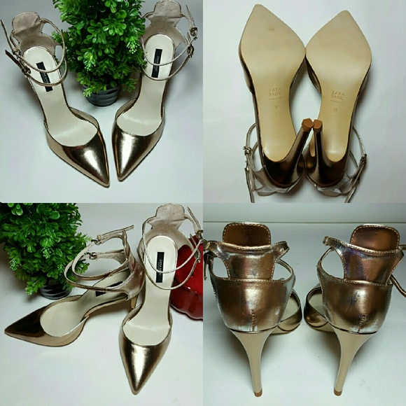 Zara Basic Gold Heels