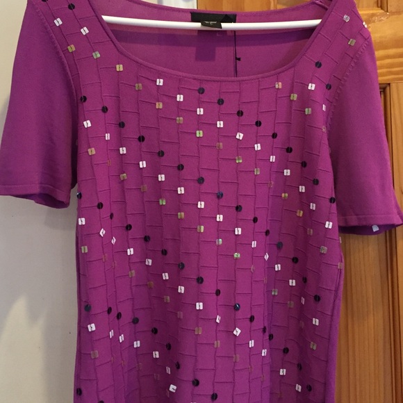 🎀Radzoli Fushia Sequin Top
