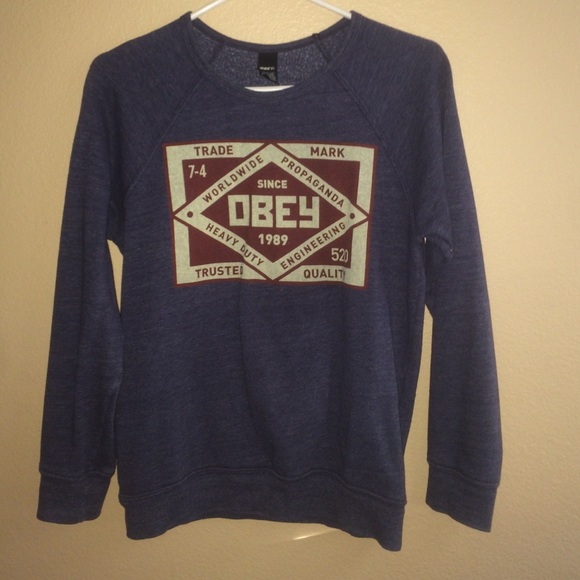 Navy blue obey sweater
