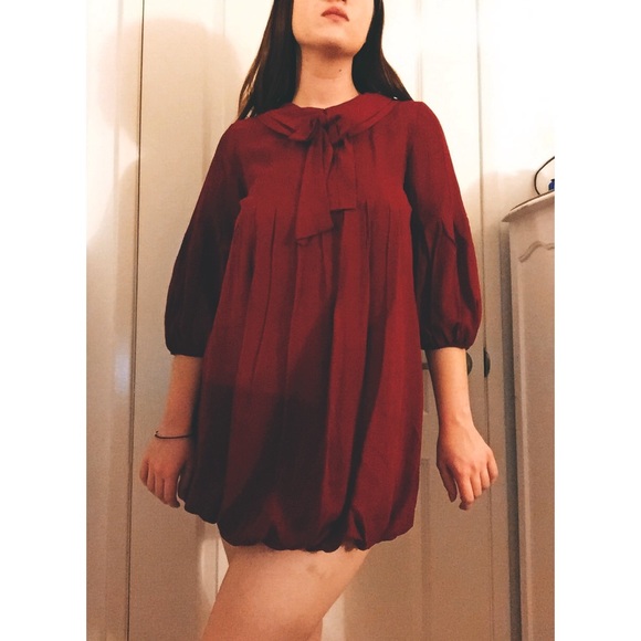 Vintage 20s Style Collar and Bow Tie Mini Dress - Picture 4 of 4