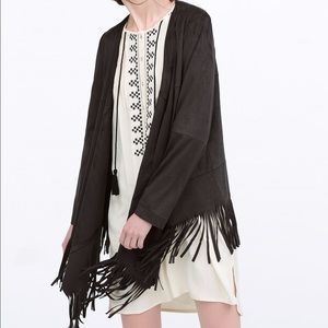 Suede fringe jacket