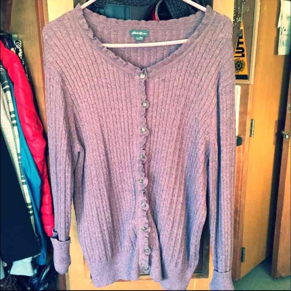 Eddie Bauer Purple Cardigan