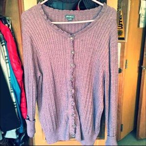 Eddie Bauer Purple Cardigan