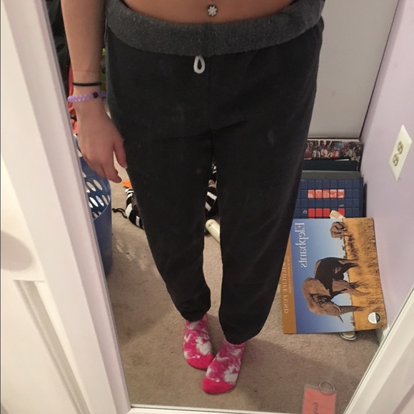 Charcoal, grey banded sweats