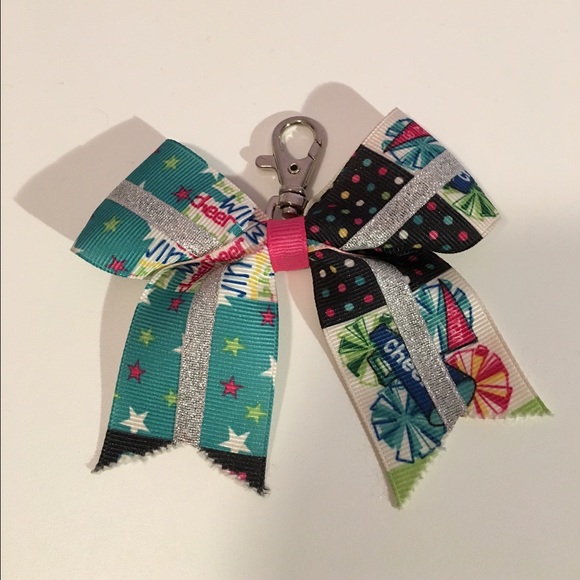 Cheer bow key chain