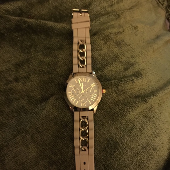 Brand new gold watch with cream colored band. - Picture 2 of 4