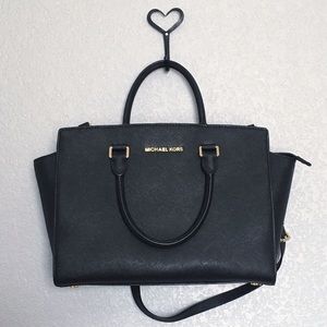 SELMA LARGE LEATHER SATCHEL MICHAEL Michael Kors