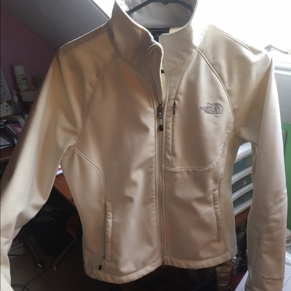 North face Apex jacket, white, M