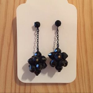 Vintage Whitby Jet Earrings