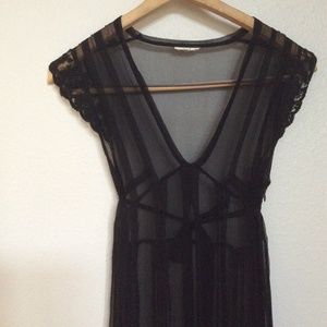 sheer black dress