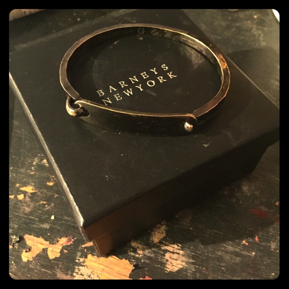 Giles & Brother Hematite/Brass ID cuff.