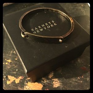 Giles & Brother Hematite/Brass ID cuff.