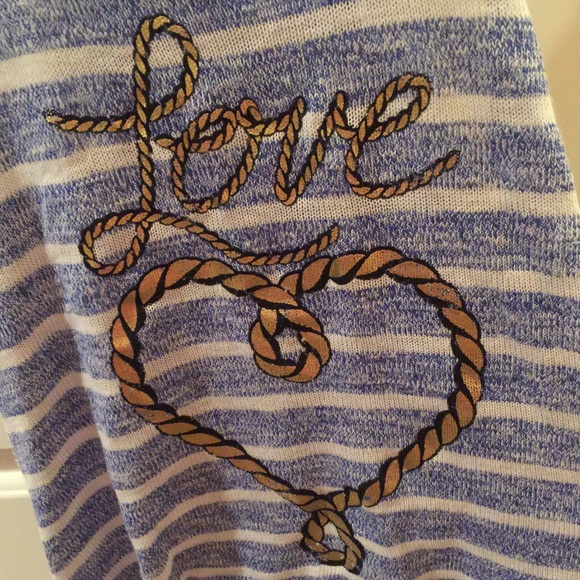 Blue and White Striped Tank Top - Picture 2 of 4