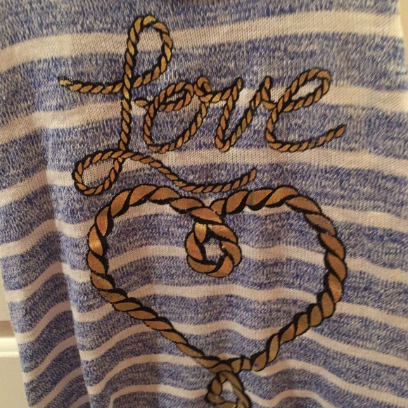 Blue and White Striped Tank Top - Picture 3 of 4