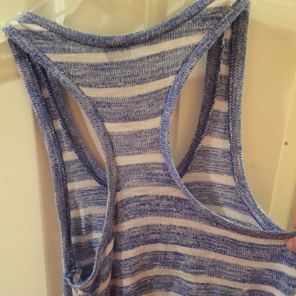 Blue and White Striped Tank Top - Picture 4 of 4