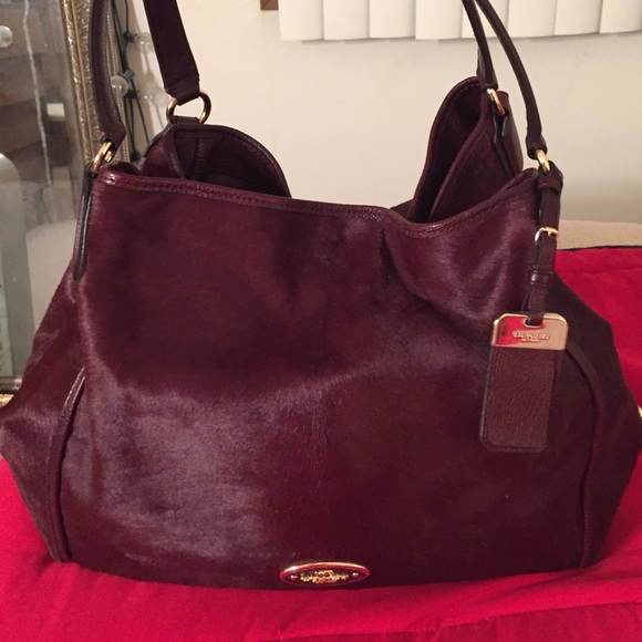 oxblood purse