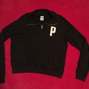 Victoria secret small black half zip sweatshirt