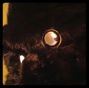 Real Black Mink Knee Length Coat