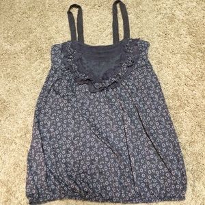 Kimchi blue gray floral baby doll top small
