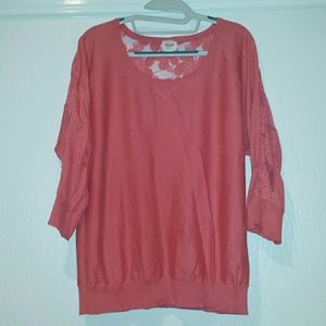 Peach Lacey Sweater