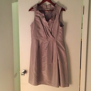J. CrewSilver taffeta dress.