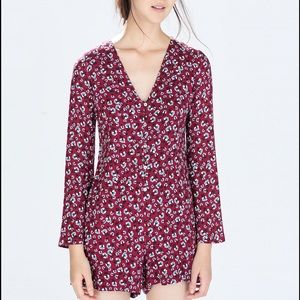 ZARA NWT Bell Sleeve Jumpsuit