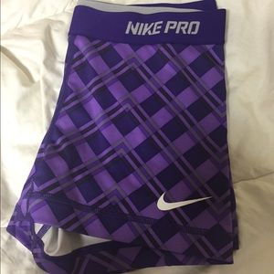 Nike pro purple spandex