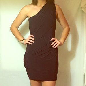 Navy blue wrap dress