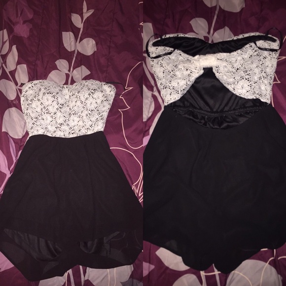 Black and white romper.