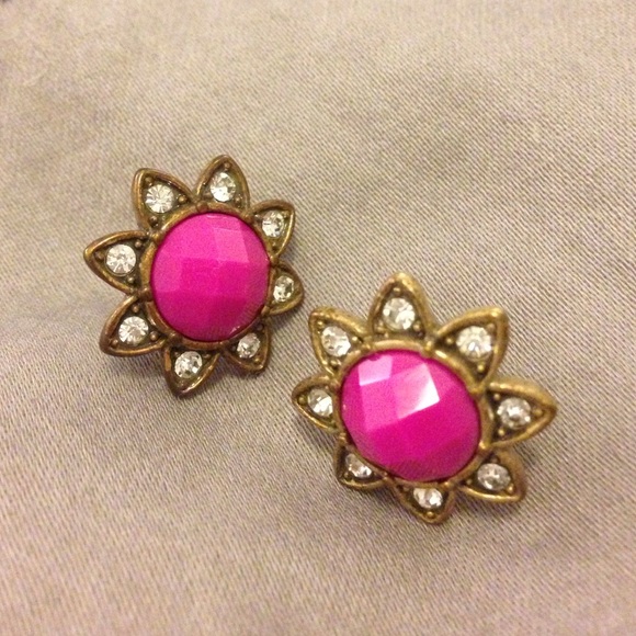 J crew pink earrings
