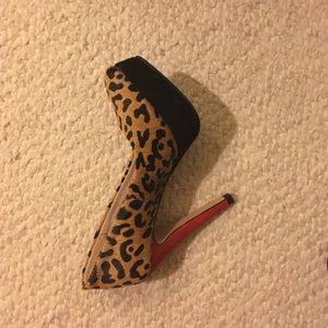 Leopard print heels