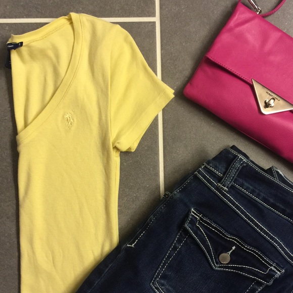 Ralph Lauren Tops - Ralph Lauren Sport Pale Yellow Tee Shirt
