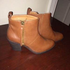 Cute Brown Ankle booties with small heels