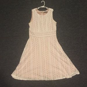 Tiana B. Nude and Lace Dres