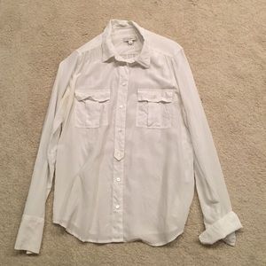 Jcrew silk white silk blouse