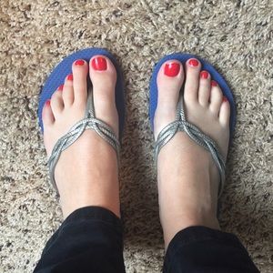 Blue & Silver Havaianas Sandals!